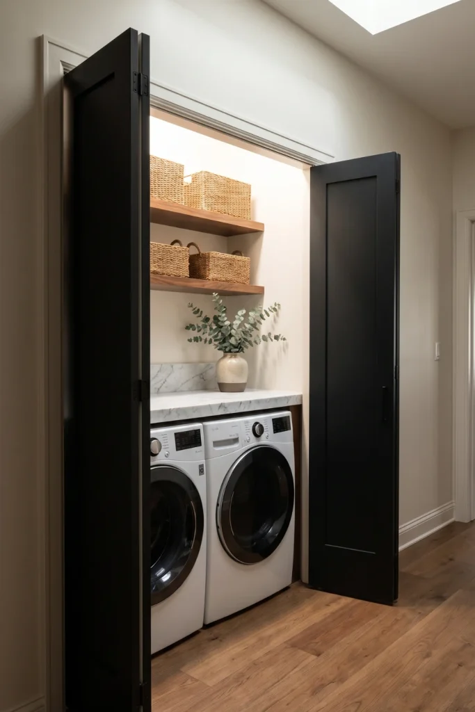 Hidden Hallway Laundry Nook