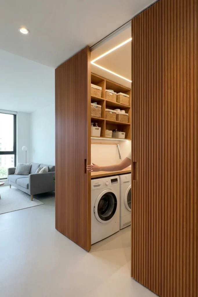 Hidden Laundry Storage Solutions