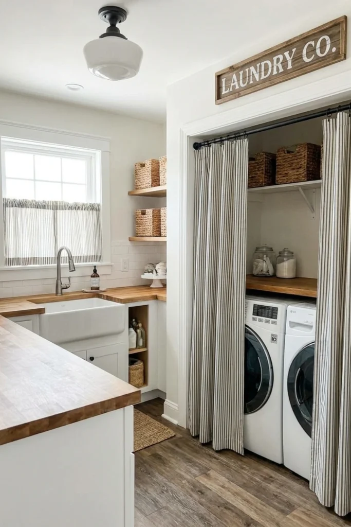 Laundry Room Curtain Ideas