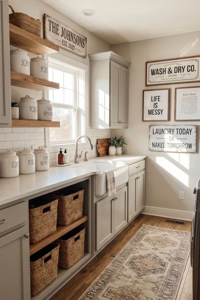 Custom Decorative Signs For Laundry Room Personality