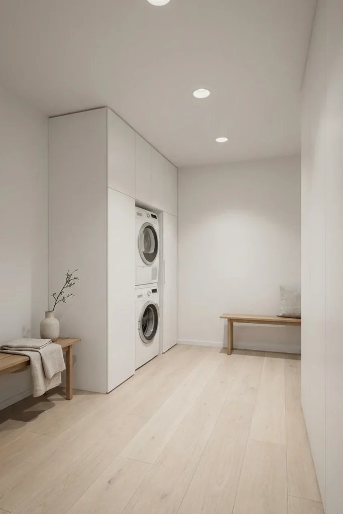 Ultra Minimalist Laundry Room Lighting