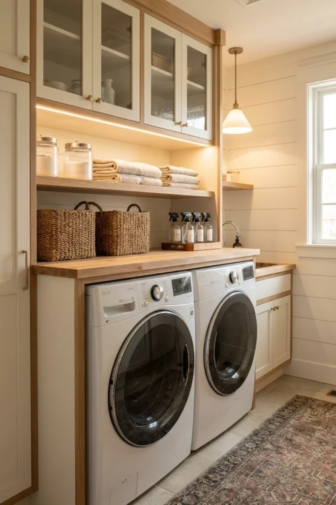 Over The Washer Storage Cabinet System