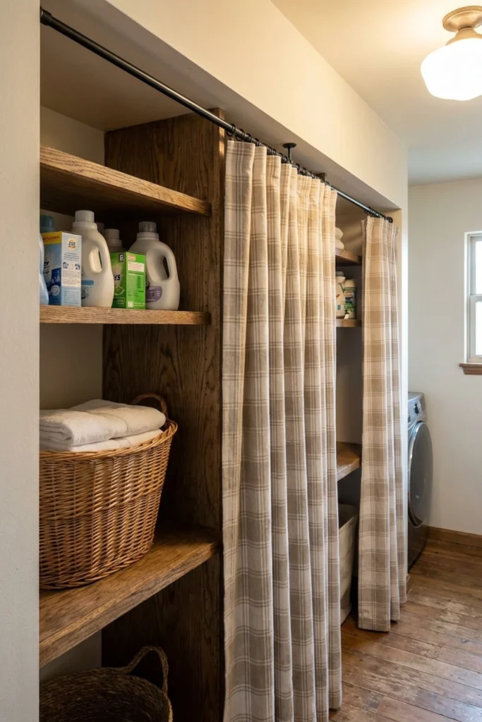 Plaid Fabric Shelf Covers