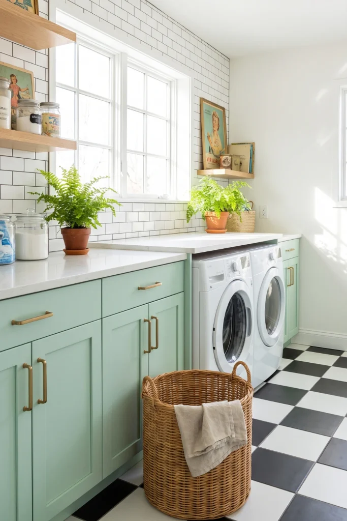 Cheerful Mint Green and Bright White