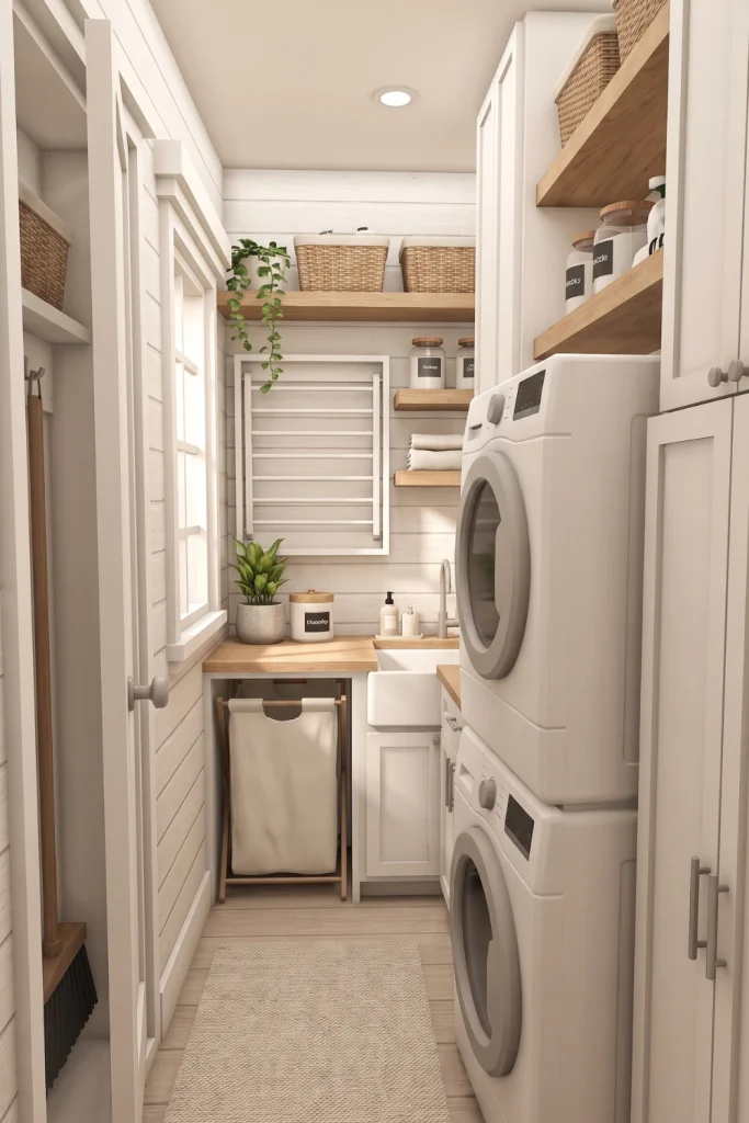 Small Laundry Room Ideas Bloxburg With Space-Saving Storage