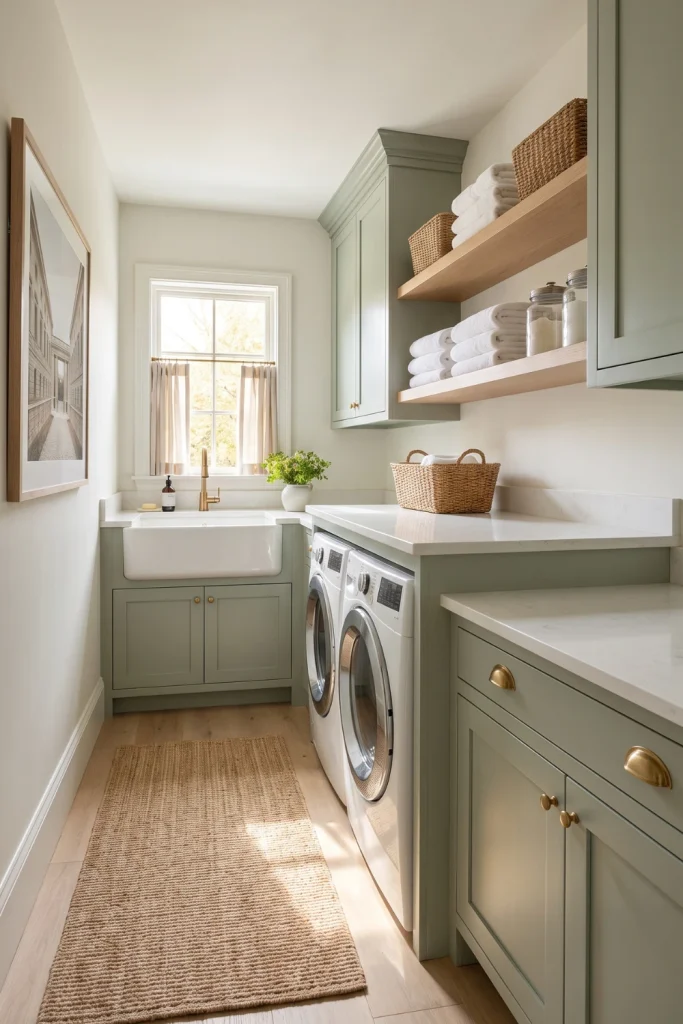 Soft Sage Green Cabinetry