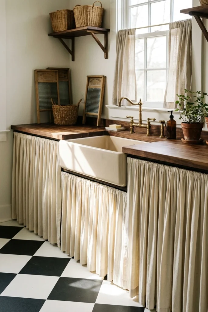 Pleated Under-Counter Sink Skirt