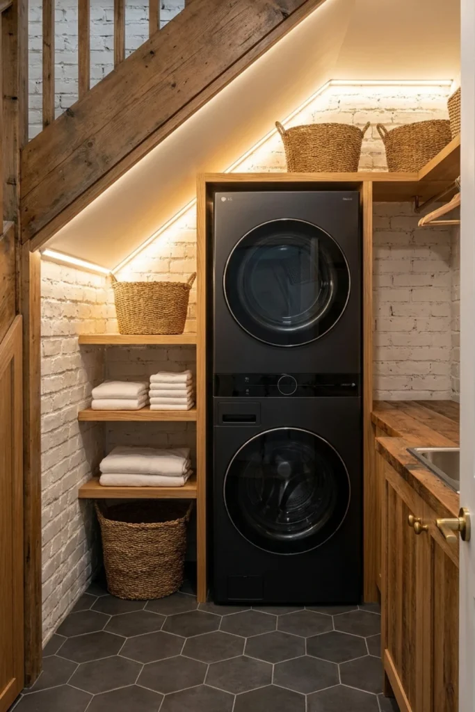 Under-Stair Laundry Nook