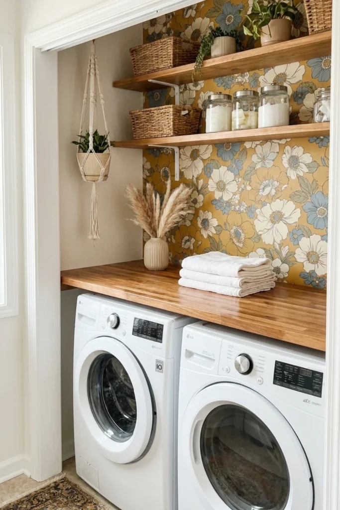 Vintage Floral Wallpaper Backdrop