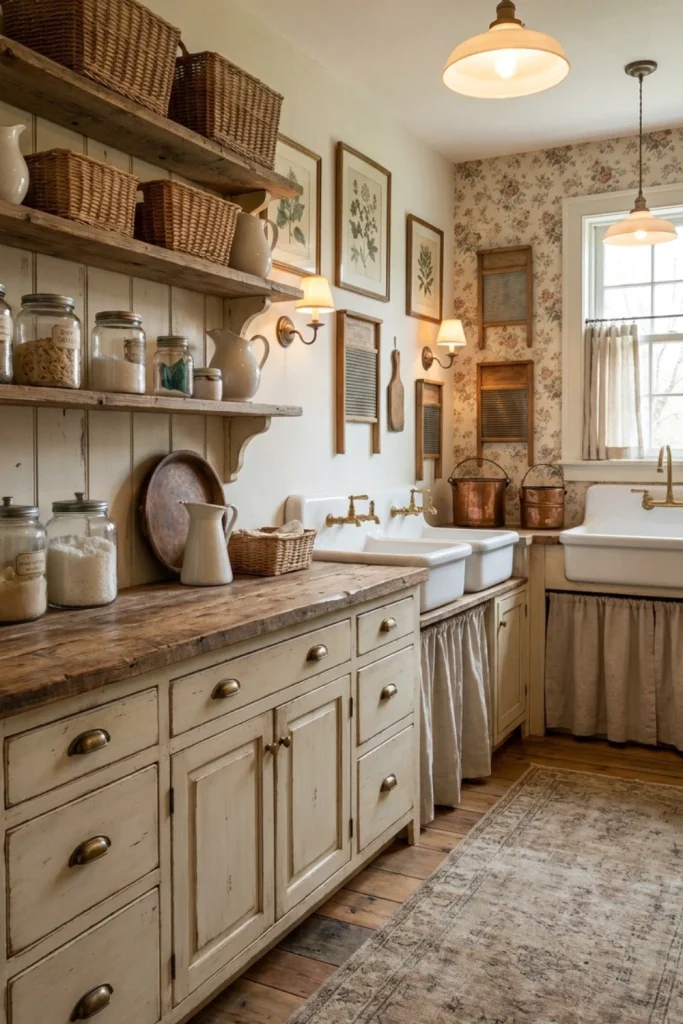 Vintage Laundry Room With Antique Charm