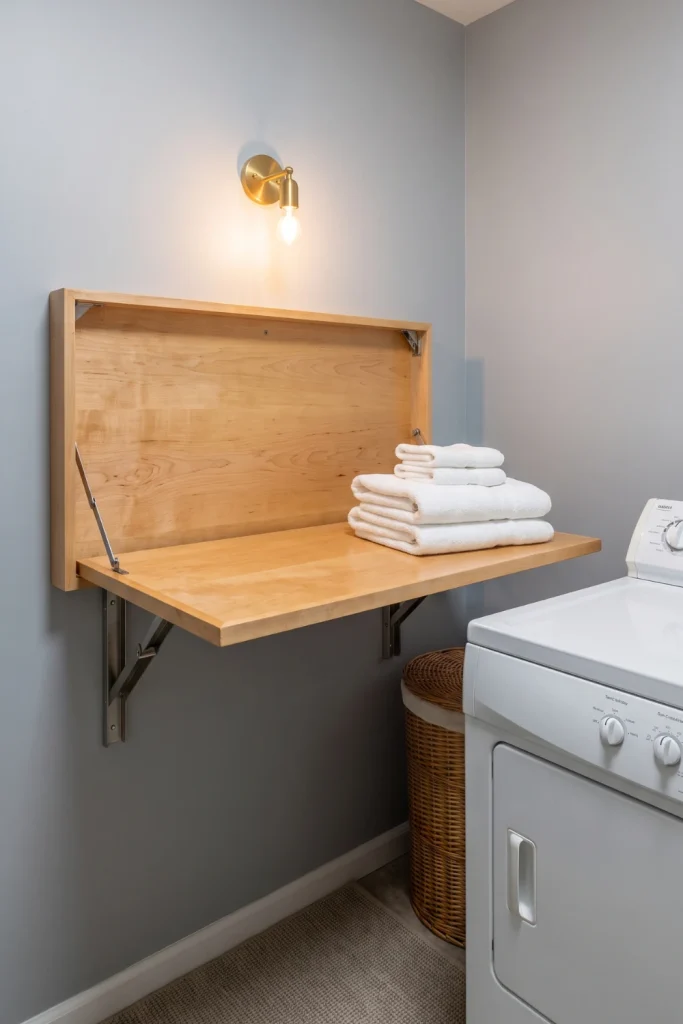 Wall-Mounted Drop-Down Folding Table