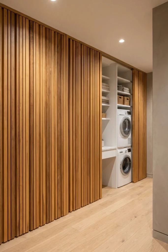 Modern Wood Slat Sliding Doors